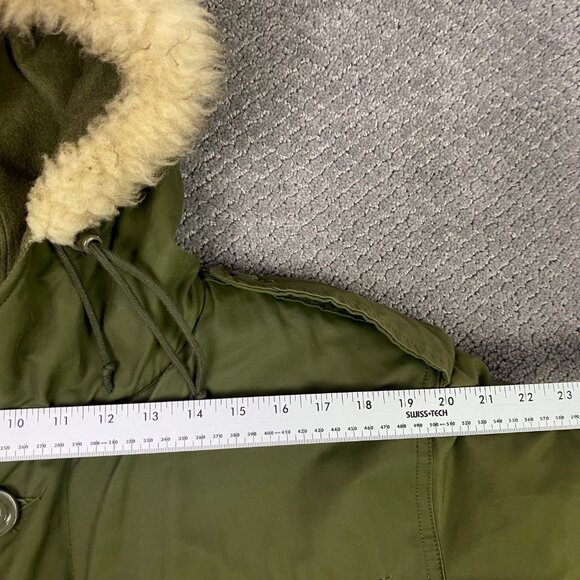 Vintage Canadian Army Parka General Purpose Jacket Men's Large Green Military - Picture 12 of 16